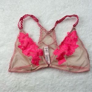 Victorias Secret Floral Lace Sheer Bralette